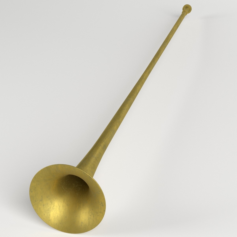 3D long trumpet model TurboSquid 1423289