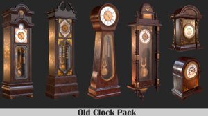 3D old clock pack