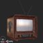 3D old television pack tv