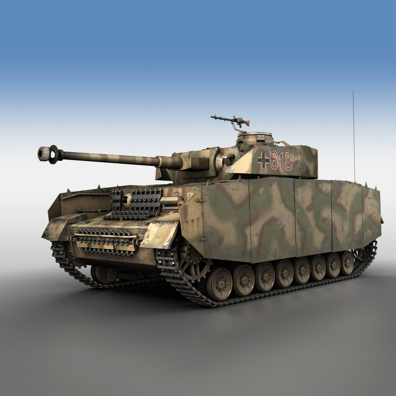 Ww2 German Tank Panzer Iv 3d Model