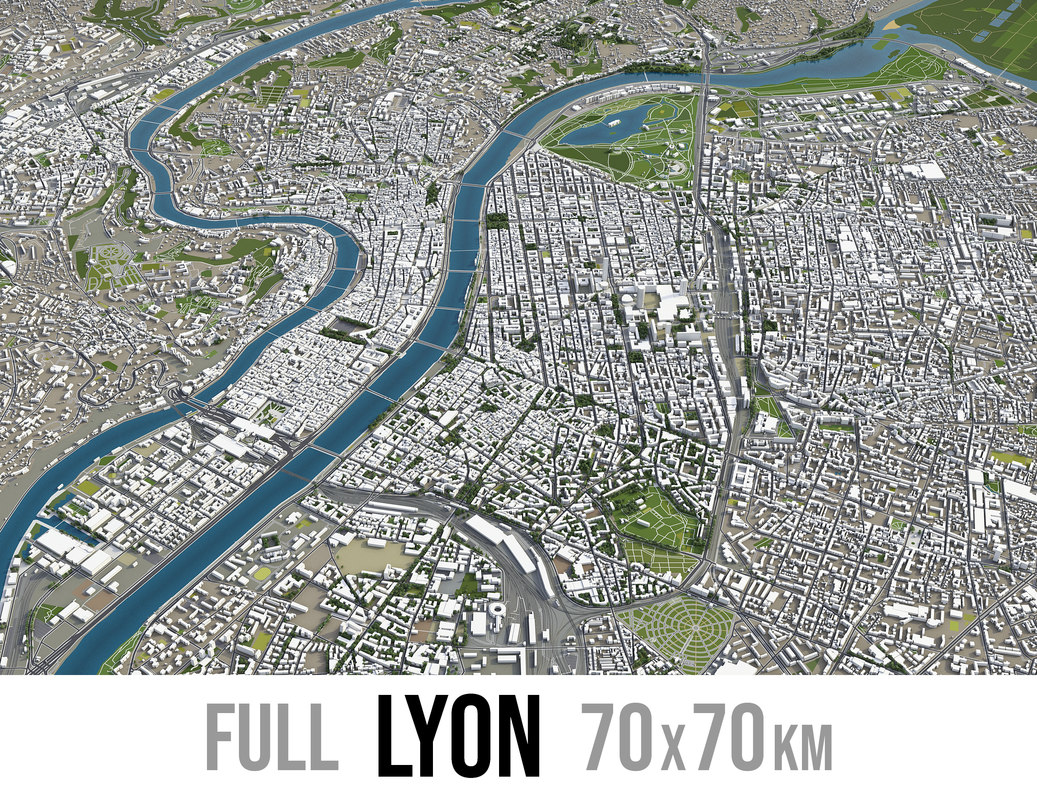 City lyon 3D model TurboSquid 1427889