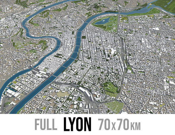 city lyon 3D model
