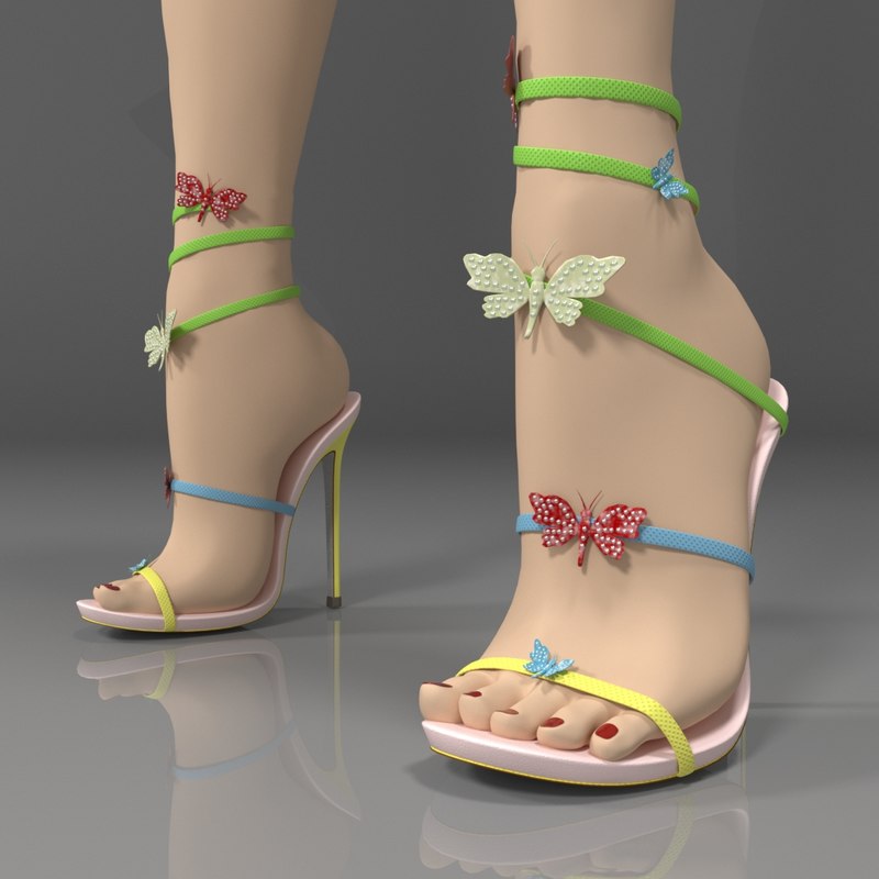 rene caovilla butterfly heels