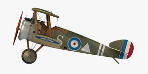 sopwith camel fighter aircraft 3D model