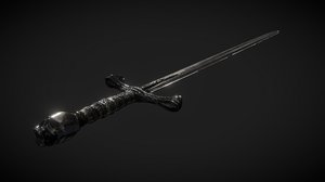 3D dark sword