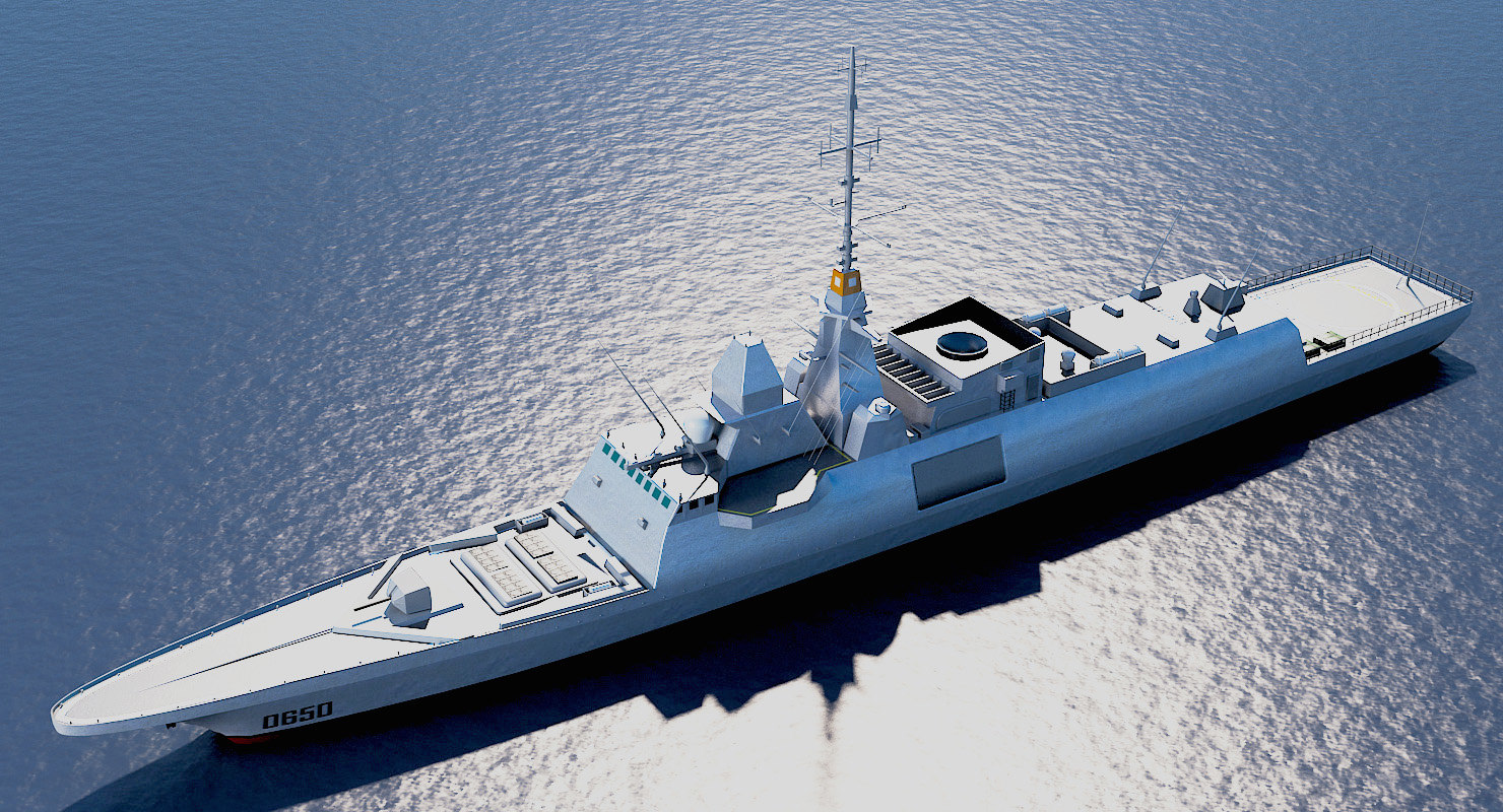 European mission frigate 3D model - TurboSquid 1423826