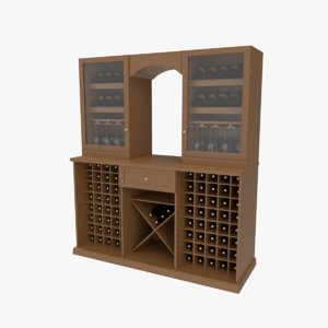 wine cabinet 3D model