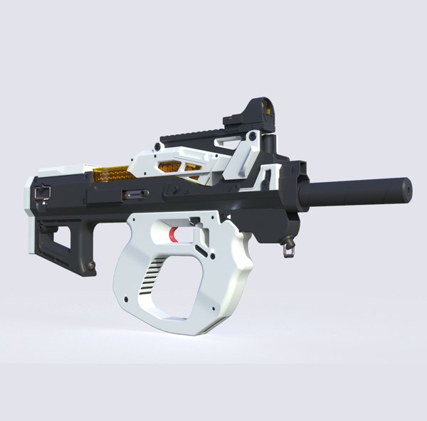 3D futuristic gun weapon