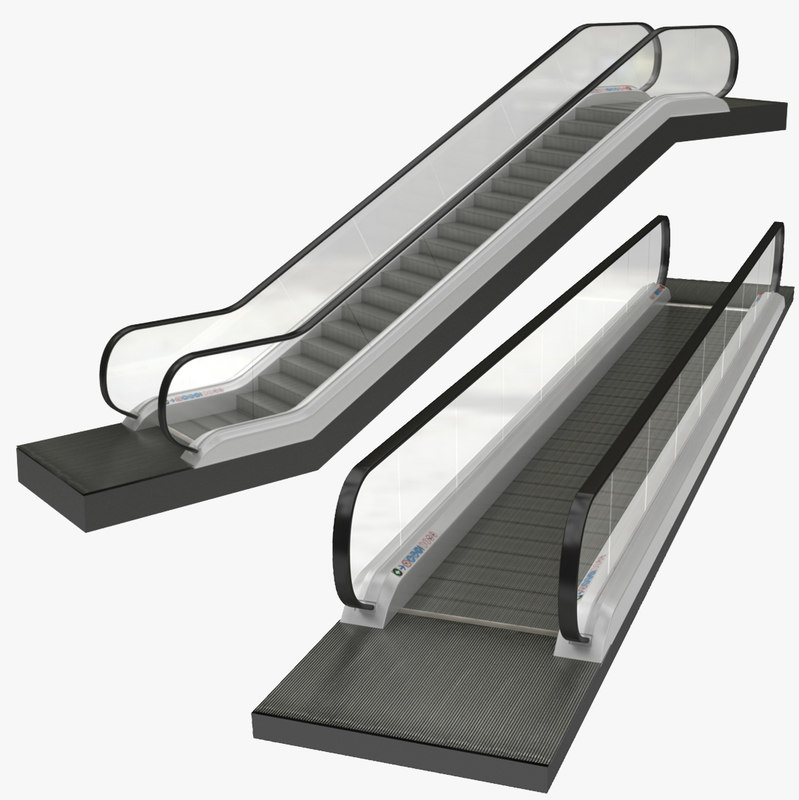 3D moving walkway escalator model TurboSquid 1423965