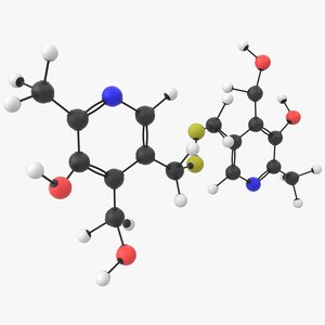 3D vitamin b6 pyritinol molecule
