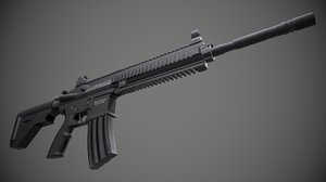 rifle m4 assault 3D model