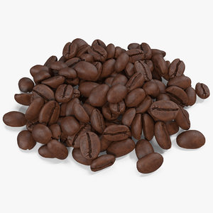 coffee beans roasted 4 3D