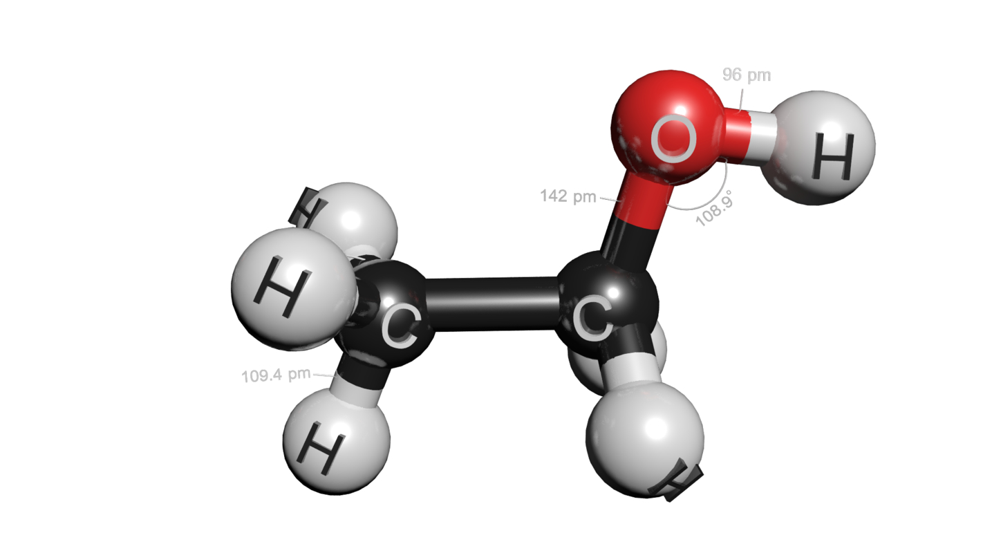 C2h5oh molecule ethanol 3D - TurboSquid 1424061