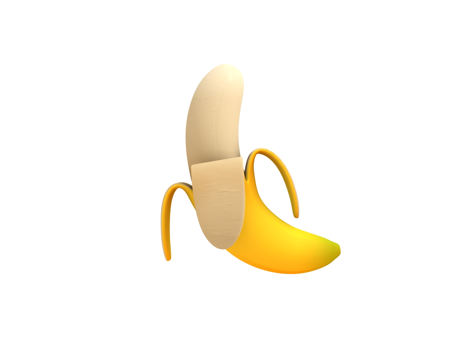 Banana cartoon 3D model TurboSquid 1424090