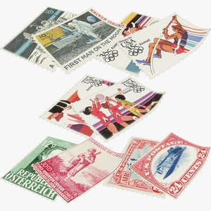 postage stamps v3 3D