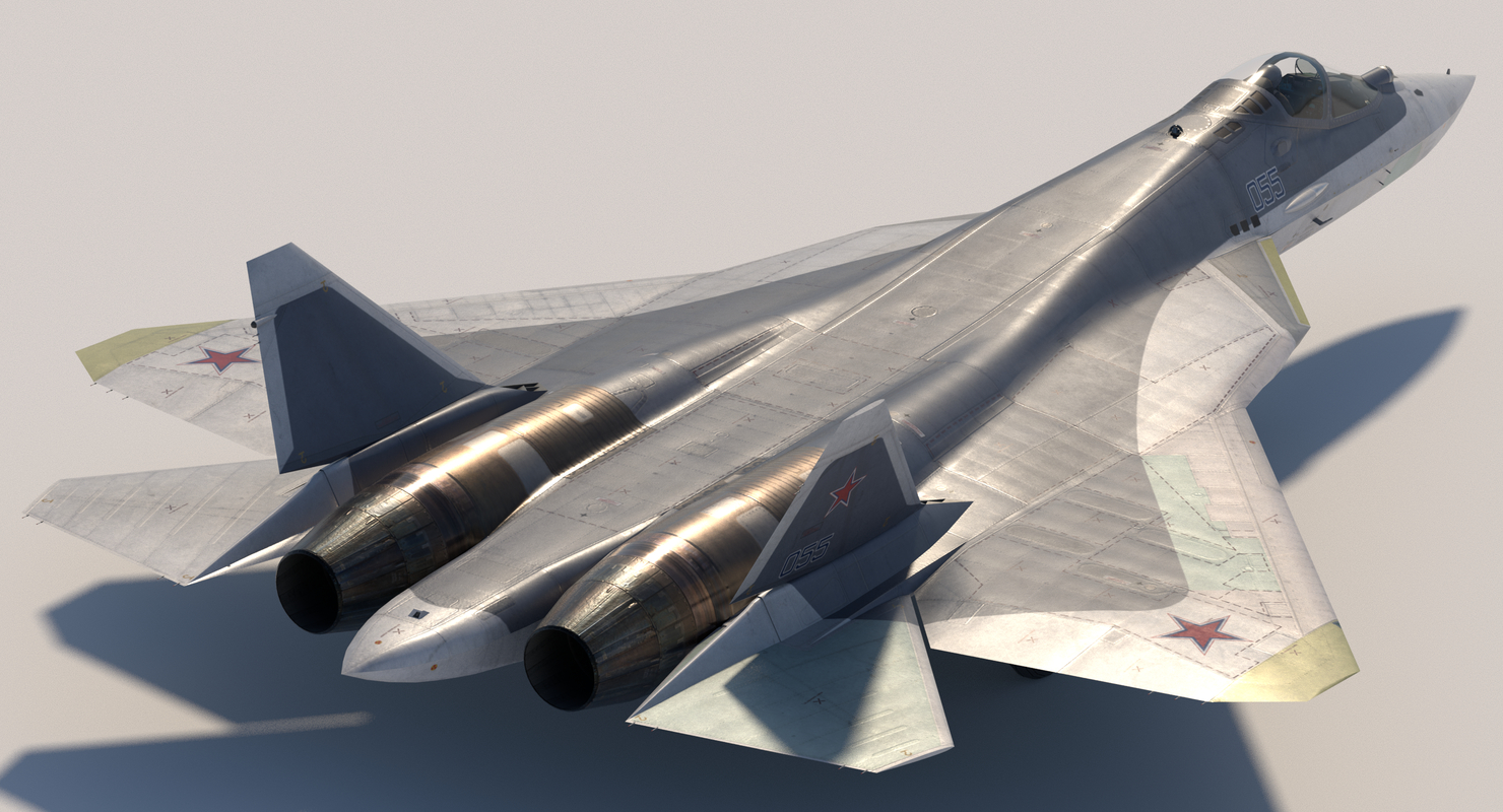 3D sukhoi su57 prototype 055 - TurboSquid 1424189