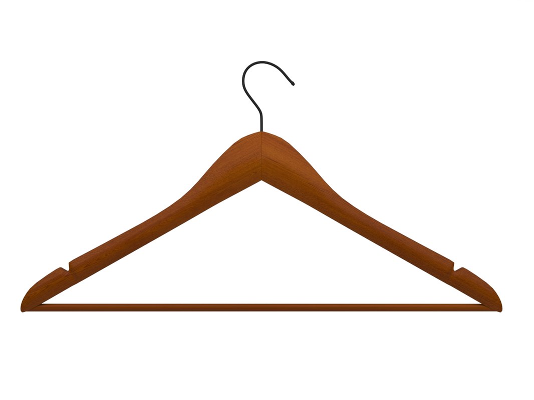 3D model clothes hanger wood TurboSquid 1424201