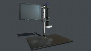 3D pbr microscope model