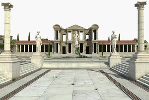 ancient greek roman temple model