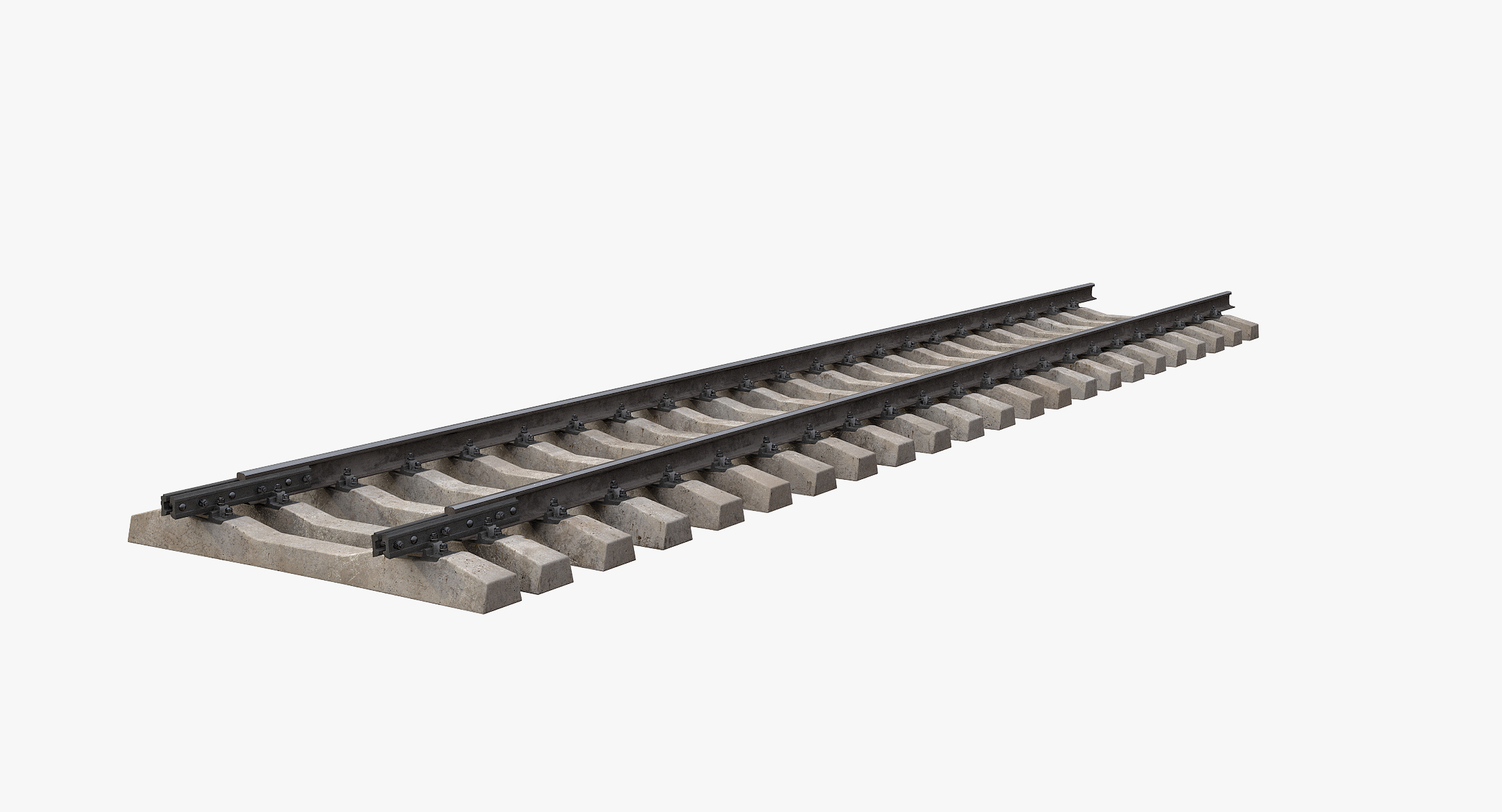 铁路轨道直3d模型