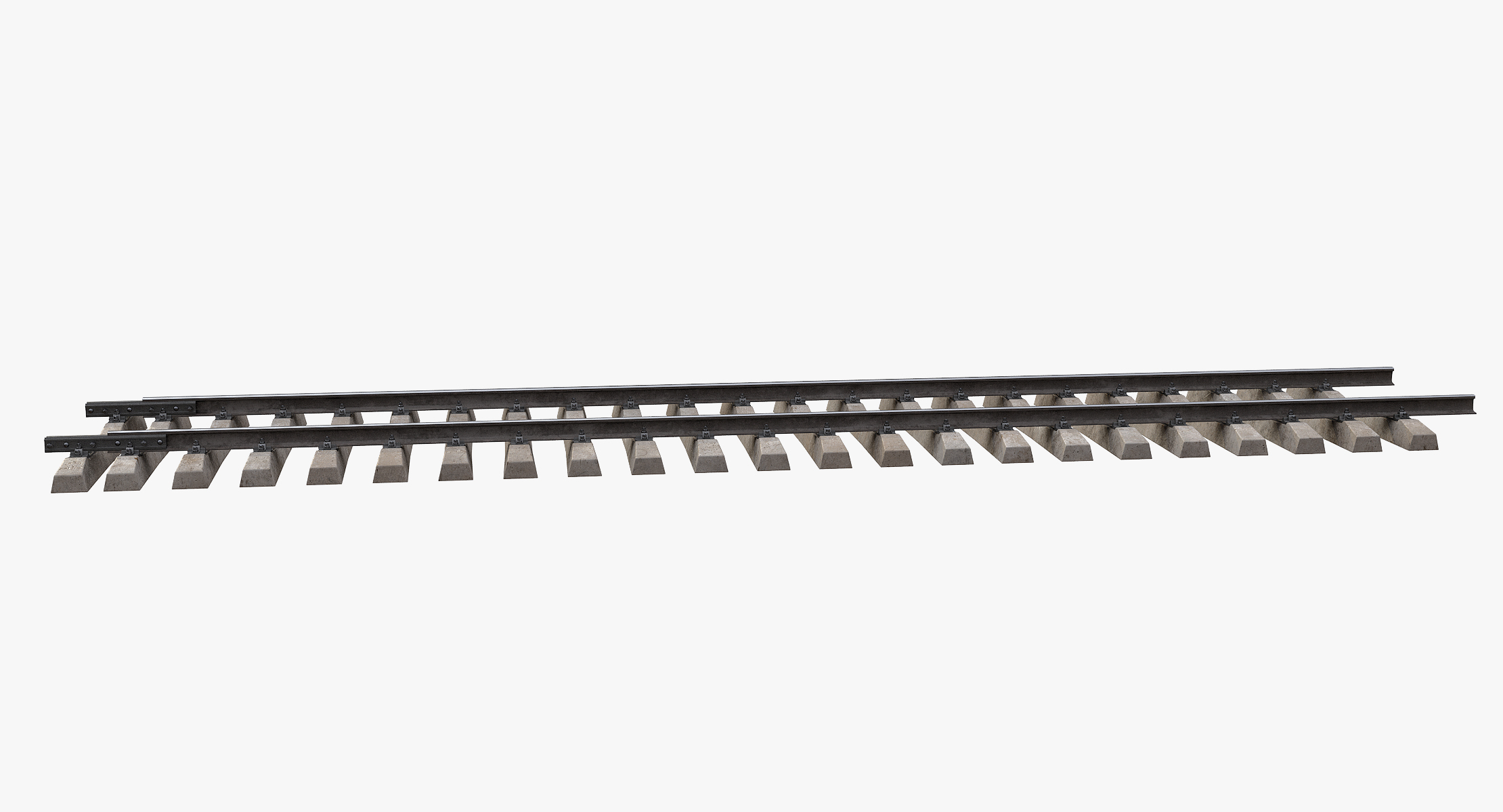 铁路轨道直3d模型