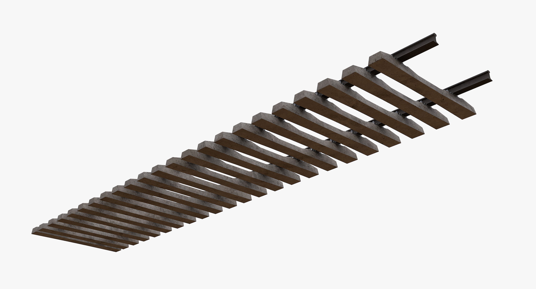 铁路轨道直3d模型