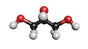 3D c3h8o3 molecule glycerin model