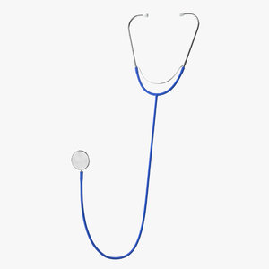 3D stethoscope 3 blue