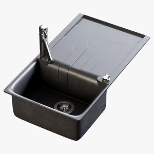 realistic sink smeg mixer 3D