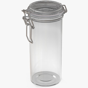 3D glass jar airtight lid
