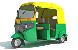 3D bajaj auto rickshaw tuktuk model