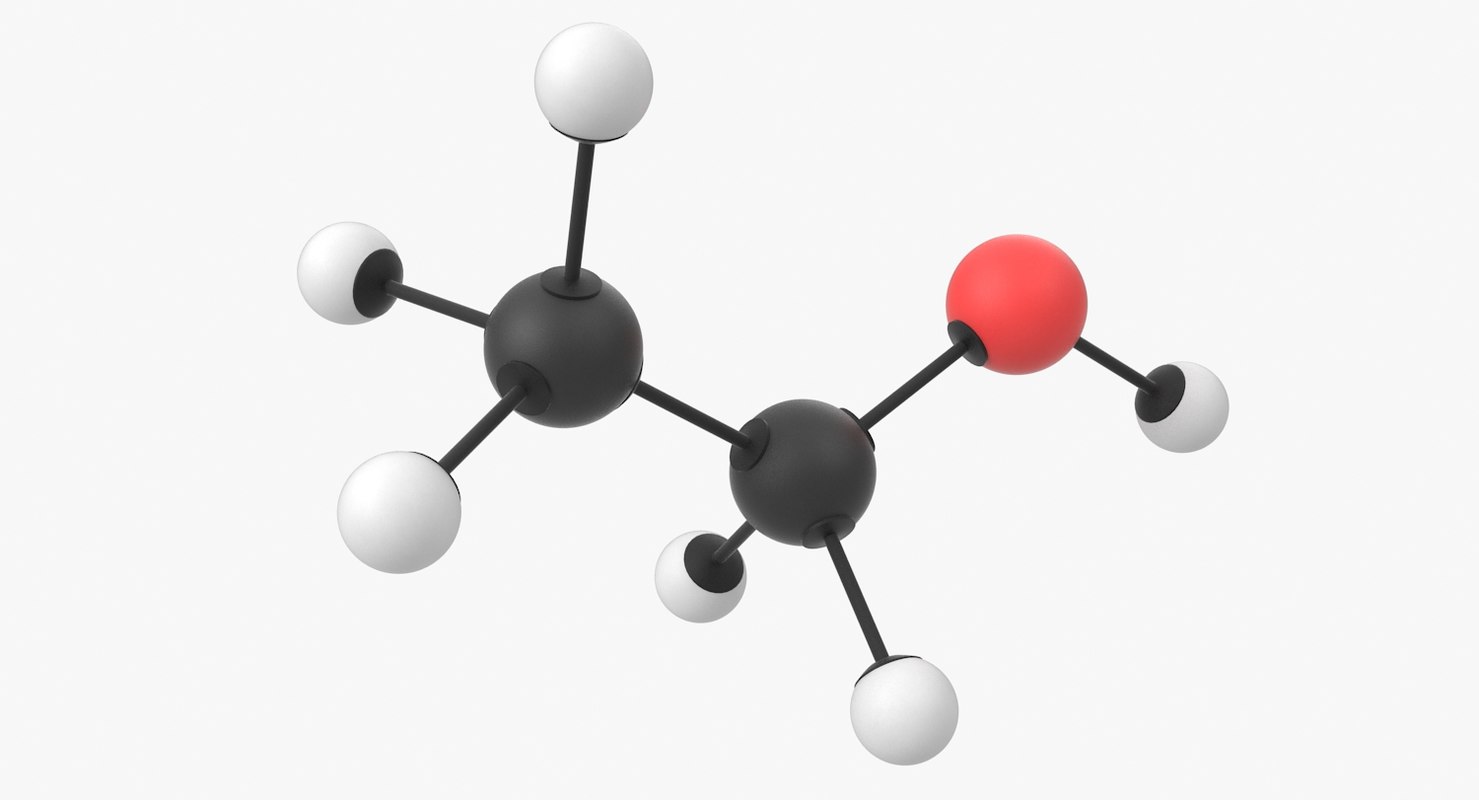 1424763 molecule model 3D - Ethanol TurboSquid