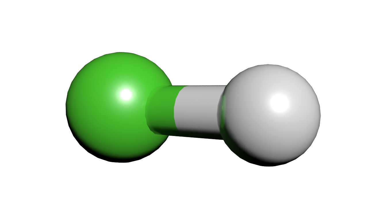 Hcl molecule hydrochloric acid 3D model TurboSquid 1424824