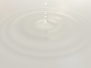 3D milk drop