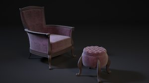 3D pouf chair