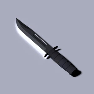 ka-bar knife blade 3D model
