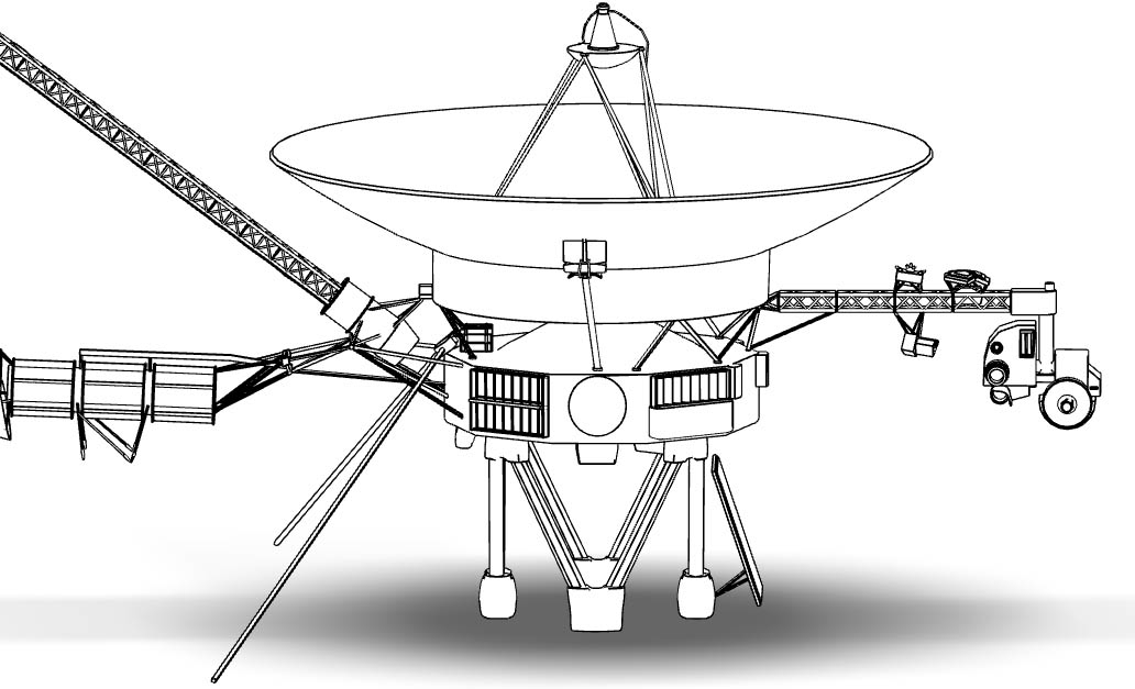 voyager probe drawing