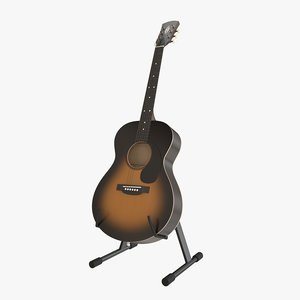 acoustic guitar 3D model