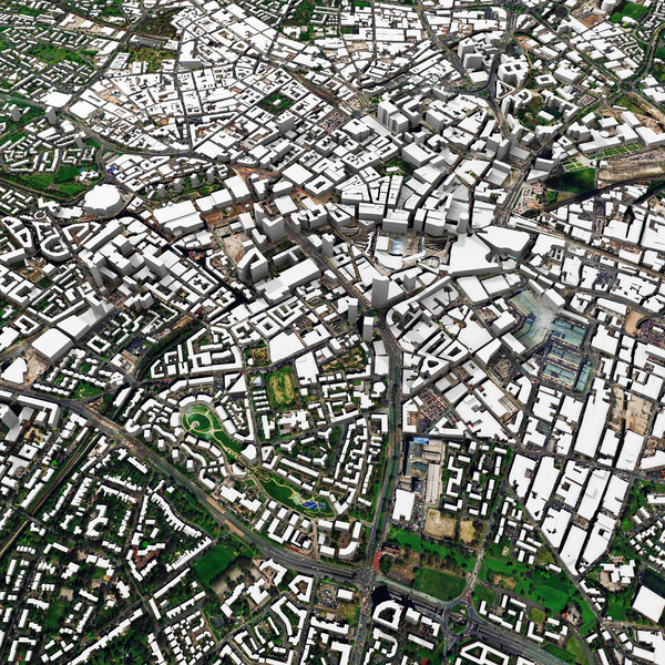 曼哈顿岛与地形3d模型