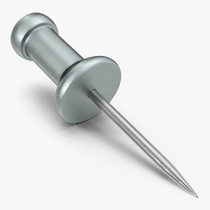 3D metal push pin