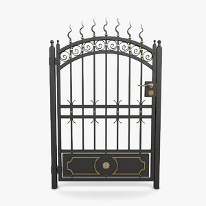 3D wrought iron gate 10