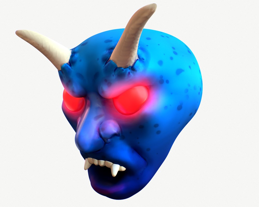 恶魔头3d模型
