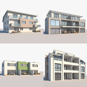 3D apartment buildings model