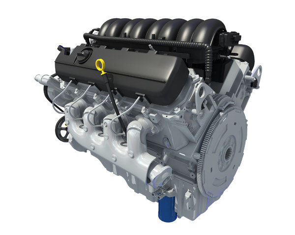 3d 2014 chevrolet silverado v8 engine model