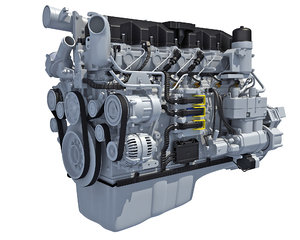 3d model generic 4 cylinder car engine