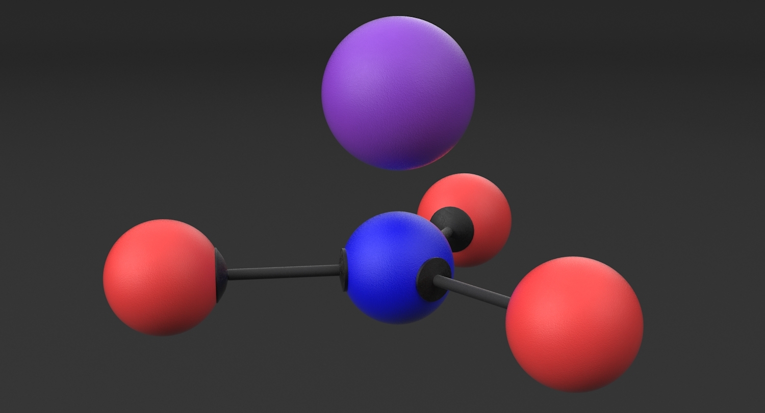 Potassium Nitrate Molecule 3d Model Turbosquid 1425458 1261