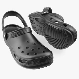 3D crocs coast clog black plastic