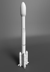 long march 3b rocket 3D model