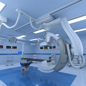 3D hospital hybrid operating room model