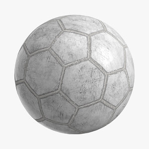 3D model realistic old soccer ball